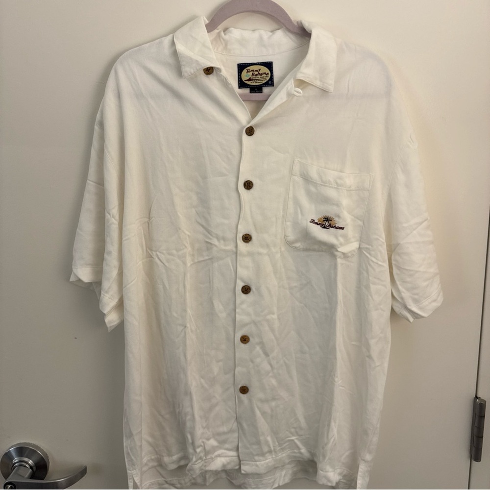 Tommy Bahama Men's White Button-Down Shirt